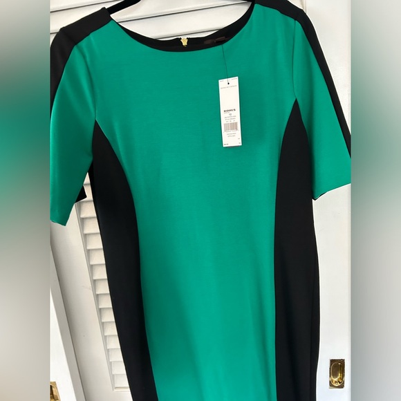 NWT Dana Buchman color block dress in green and black size 12 - Picture 4 of 9